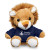 Custom Plush Lion with Customized T-Shirt - 7" Stuffed Animal - Navy blue