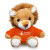 Custom Plush Lion with Customized T-Shirt - 7" Stuffed Animal - Orange