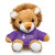 Custom Plush Lion with Customized T-Shirt - 7" Stuffed Animal - Purple
