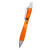 Rio Ball Point Pen with Contoured Rubber Grip - Translucent Orange