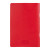 Custom 5.5" x 8" FSC Recycled Mano Slim Meeting Journal - Red Back View 