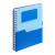 Custom 5" x 7" FSC Recycled Stash Spiral Notebook - Blue Side View 