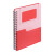 Custom 5" x 7" FSC Recycled Stash Spiral Notebook - Red Side View 
