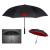 Two Tone Safety Umbrella-44" Arc - Black with Red
