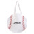 Custom Baseball Tote Bag - White