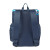Custom Kade Recycled 24-Can Backpack Cooler - Navy Back View 