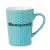 Custom ACE Hexagon Textured Soccer Mug - Aqua