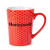 Custom ACE Hexagon Textured Soccer Mug - Red