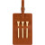 Custom Golf Bag Tag and Tee Set - Brown Back view