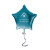 Custom 18" Star-shaped Mylar Balloon 1 COLOR 1 SIDE - Light Blue 
