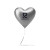 Custom 18" Heart-shaped Mylar Balloon 1 COLOR 1 SIDE - White 