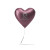 Custom 18" Heart-shaped Mylar Balloon 1 COLOR 1 SIDE - Pink