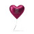 Custom 18" Heart-shaped Mylar Balloon 1 COLOR 1 SIDE - Hot Pink 
