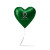 Custom 18" Heart-shaped Mylar Balloon 1 COLOR 1 SIDE - Green 