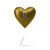 Custom 18" Heart-shaped Mylar Balloon 1 COLOR 1 SIDE - Gold 
