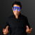 Custom Blue Masks, Mardi Gras Costume Accessory (NON-Light Up) - Blue Lifestyle View 