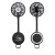 Custom Rechargeable Magnetic Phone Fan - Black