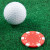 Custom Poker Chip Golf Ball Marker - Red Lifestyle View 