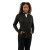Custom TELICA Women's Brushed Back Recycled Fleece Jacket - Black Lifestyle View 