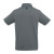 Custom FootJoy Mens MicroFeeder Stripe Performance Golf Polo - Black/Steel Grey Back View 