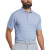 Custom FootJoy Mens MicroFeeder Stripe Performance Golf Polo - New Royal/White Lifestyle View 