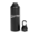 Custom SummitSeal 25 oz. Push-Pop Bottle - Black Front View 