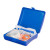 Custom QuickAid 21pc First Aid Kit - Blue Open View 