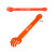 Custom Promotional Back Scratcher & Branded Shoe Horn Combo with Logo - Translucent orange