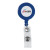 Custom Retractable Badge Holder with Laminated Label - Blue