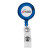 Custom Retractable Badge Holder with Laminated Label - Translucent Blue