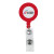 Custom Retractable Badge Holder with Laminated Label - Red