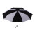 Customized 46" Recycled Folding Auto Open Umbrella - Black / White - Frame View