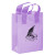 8 x 11 Clear Frosted Shopping Bag with Gusset - Foil Stamp - Lavender