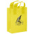 8 x 11 Clear Frosted Shopping Bag with Gusset - Foil Stamp - Yellow