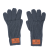 Custom Logo Leeman Rib Knit Gloves - Gray