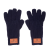 Custom Logo Leeman Rib Knit Gloves - Navy blue
