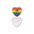 Custom 2" Heart Button- Rainbow