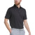 Custom FootJoy Mens Solid Lisle Performance Golf Polo - Black with Model Front view
