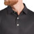 Custom FootJoy Men's Tonal Dot Performance Golf Polo - Black Collar View 