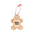 Custom Wooden Gingerbread Man Ornament with Ribbon 
