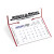 Custom Triumph® Desk Calendar - Memo Desk - Red/White