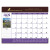 Custom Triumph® Scenic Desk Pad Calendar - Burgundy
