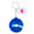 Custom Push Pop Bubble Round Fidget Sensory Keychain - Swirl Royal 