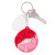 Custom Push Pop Bubble Round Fidget Sensory Keychain - Swirl Red With Key View