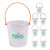 Custom 32 oz Plastic Rum Bucket with Mix and Match Color Handle