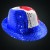 Custom Patriotic Sequin LED Fedora - Blank