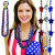 Custom Red, White, Blue Star Beads - Blank