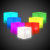 Custom LED Color Morphing Cube - White Different Lights View 