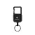 Custom Badge Reel Keychain With Carabiner - Black