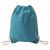 Custom Natural Cotton Economy Drawcord Tote Bag - Teal